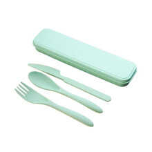 Herbruikbaar servies, lepel, bestek, vork voor kinderen en volwassenen, draagbare lunchbox bestekset voor...