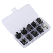 200 stuks SM-connector vrouwelijke/mannelijke draadklemmen 2/3/4/5-pins JST-2,54 mm jumper-pin header connector behuizing kit