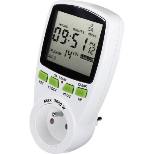 Timer - RENKFORCE - 1289404 - Digitaal - 3680 W - IP20 - Binnen