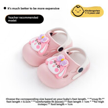 (Pink,23)Eva Toddler Summer Sandals With Soft Bottoms And Playful Cartoon Dinosaur For Children