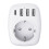 EU/VK reisadapter - 4 USB-poorten - Wit - Voltman 1