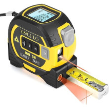 3-in-1 digitale lasermeter met kruislaserlijn, digitale laserafstandsmeter van 40 meter, meetlint van 4,9 meter met [430]