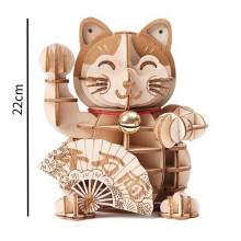 Lucky Cats Welcome For Blessing Fortune 3d Puzzle Conjunto Modelo Construcción Juguetes Para Regalo
