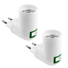 E27 wandlamp met draadloze schakelaar voor 230V wisselstroom, LED-lampfitting, E27 spotlamp, set van 2 (lamp niet inbegrepen)