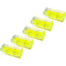 Waterpas, set van 5, 15 x 15 x 40 mm, precisiewaterpas met luchtbel, miniwaterpas