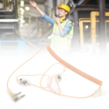 Auricolare beige con PTT e fodera per tappi auricolari