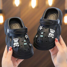 (Black,26-27)Cartoon Childrens Flip Flops Eva Light Weight Breathable Anti Slip Summer Shoes