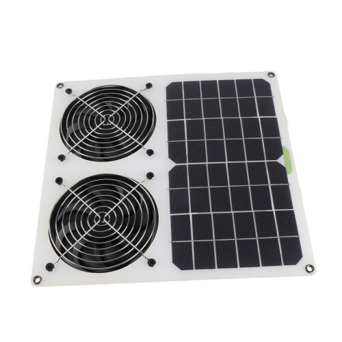 Solar Powered 12in Twin Fan Waterproof
