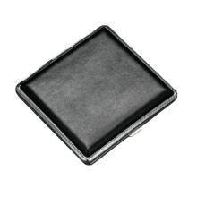 Zigarettenetui aus PU-Leder - Für 20 Zigaretten, tragbar & bruchsicher Black