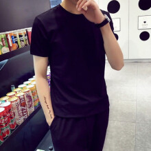 (Black,XXL)Men Women Fashion High Elastic T Shirt O Neck Short Sleeve Better Sport Casual