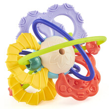 (Colorful)Baby weiche Silikon doppelseitige Rassel mit Greifübung für die Entwicklung von Säuglingen