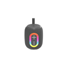 Bärbar trådlös RGB-ljus Bluetooth-högtalare, mini utomhusvandring, tygöverdrag, hög effekt och hög kvalitet svart