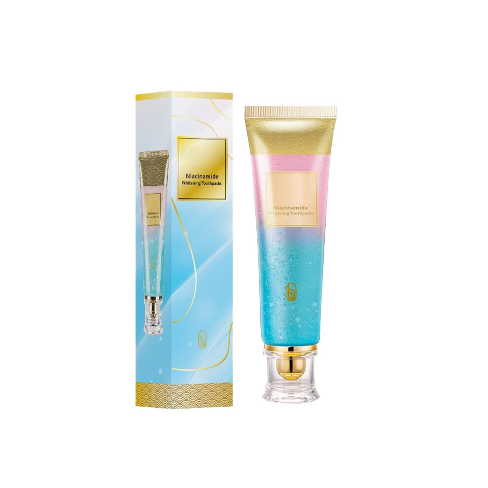 Yellow Niacinamide Whitening Toothpaste, Cleans Teeth, Fresh Breath, Removes Stains &