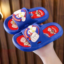 (Blue,26-27)Ultraman Childrens Plastic Sandals With Hollow Design For Summer Fashion Play