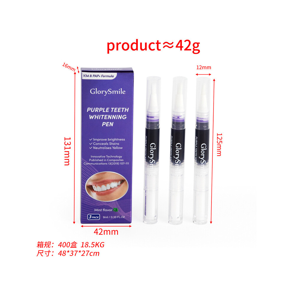 Purple/Yellow Teeth Whitening Pen & Essence, Removes & Stains, Cleaning Pen.