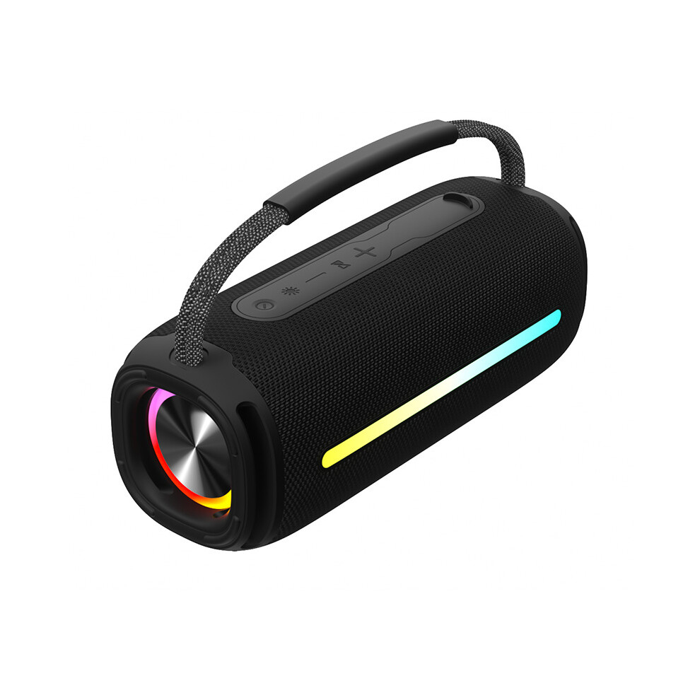 Outdoor Portable Smart Speaker – Dual Speakers, 20W, Long Battery Life, Deep Bass, Waterproof Bluetooth Speaker, Black 4982771304340