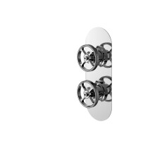 Knurled Twin Shower Valve