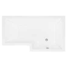 Contemporary L Shaped Bath & Side Panel Right Hand, 1600 x 850 x 390mm