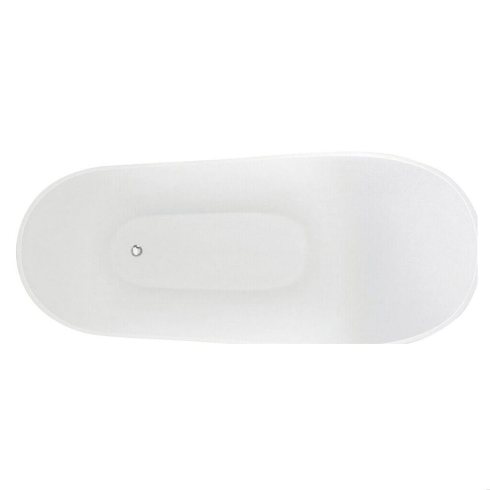Balterley Modern Fluted Freestanding Bath, 1700 X 530 X 820Mm, White