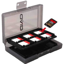 Storage Case for Nintendo Switch Games, Holds up to 24 Games, Protective System, Card Organizer (Black)