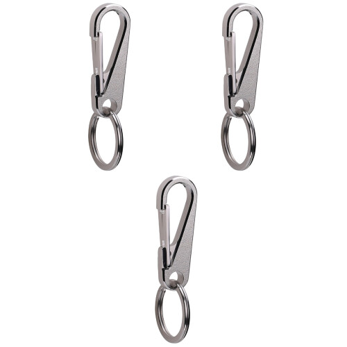 3St Glanzende Rvs Sleutelhanger Auto Sleutelhouder Geschenk 2