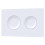 Balterley Round Dual Flush Push Button White 2