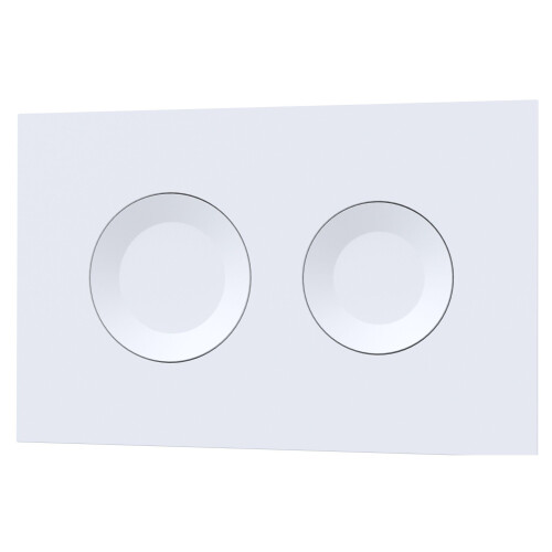 Balterley Round Dual Flush Push Button White 1