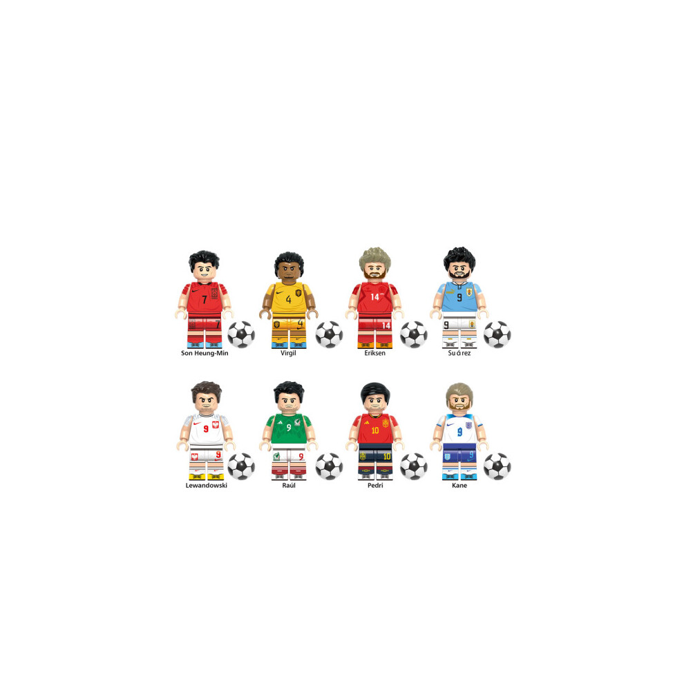 Photos - Action Figures / Transformers 8PCS World Cup Football Soccer Players Figures Building Blocks Kids Toys Christmas Gift