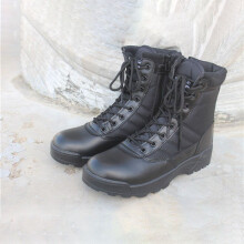 (Black,EU39)Stivaletti Uomo Esercito Tattici Pelle Morbida Combattimento Militare Nuove Scarpe da Lavoro Deserto