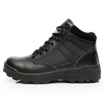 (Low Black,EU44)Stivaletti Uomo Esercito Tattici Pelle Morbida Combattimento Militare Nuove Scarpe da Lavoro Deserto