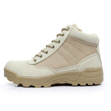(Low Sand,EU45)Stivaletti Uomo Esercito Tattici Pelle Morbida Combattimento Militare Nuove Scarpe da Lavoro Deserto