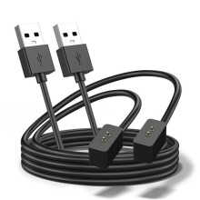 USB-laturi Xiaomi-kelloille ja -rannekkeille - KAL - 2 kpl - Laturi Redmi Watch 5/4/3 Activelle, Xiaomi Mi Band 8/9 Prolle, 60 cm USB