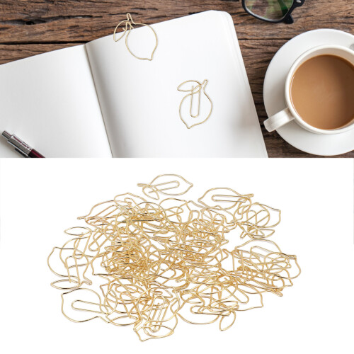 Gold Lemon Paperclip Set 100