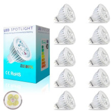 LED-lamppu - TLD 10X - MR16 - 4W - Kylmä valkoinen - 300LM - 30 000 tunnin käyttöikä