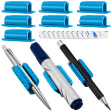 3er-Pack Silikon Selbstklebender Stifthalter für Schreibtisch Blue