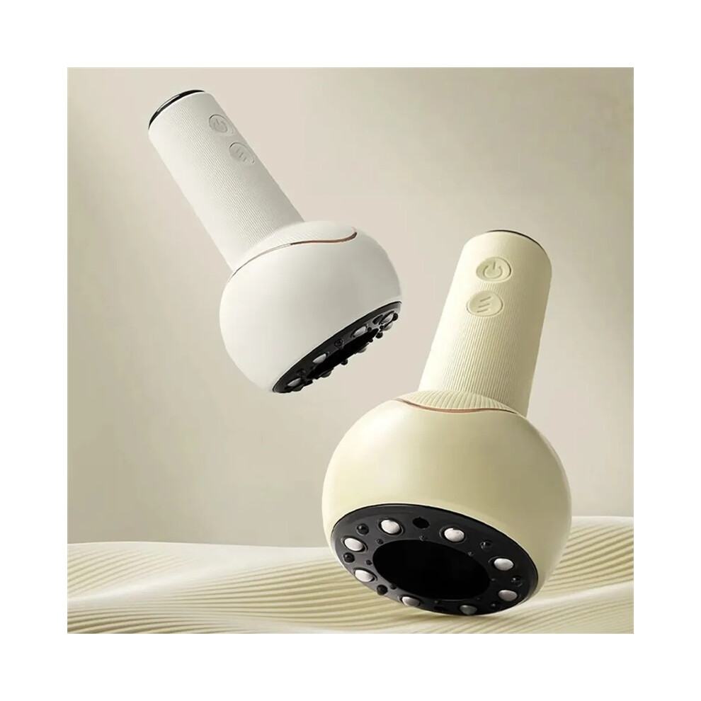Stoyotu White (White) Electric Cupper Tool Heating Massaging Cupping Machine Heating Scraping Slimming Therapy Device Handheld Massage Tool