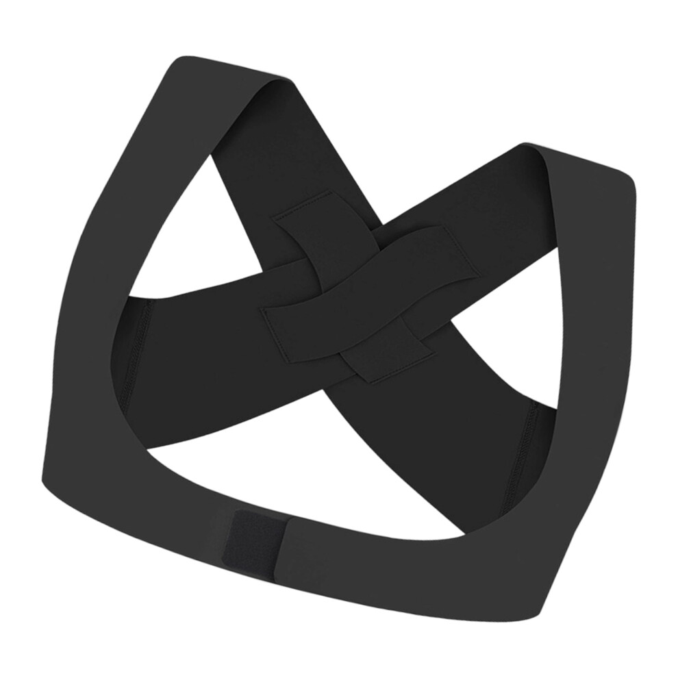 Black Elastic Postures Corrector Belt With Shoulder- S