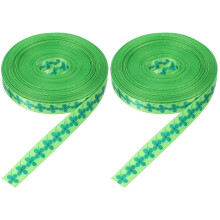 2Rouleaux Ruban Vert En Tissu Pour Décoration De Fête