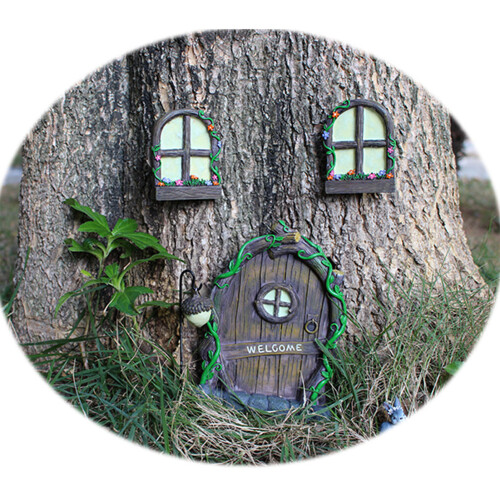 Fairy Garden Door Window Glow Set