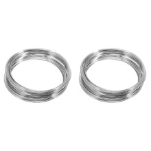 2Rouleaux Fil Argenté Acier Bracelet Femmes Matériel DIY