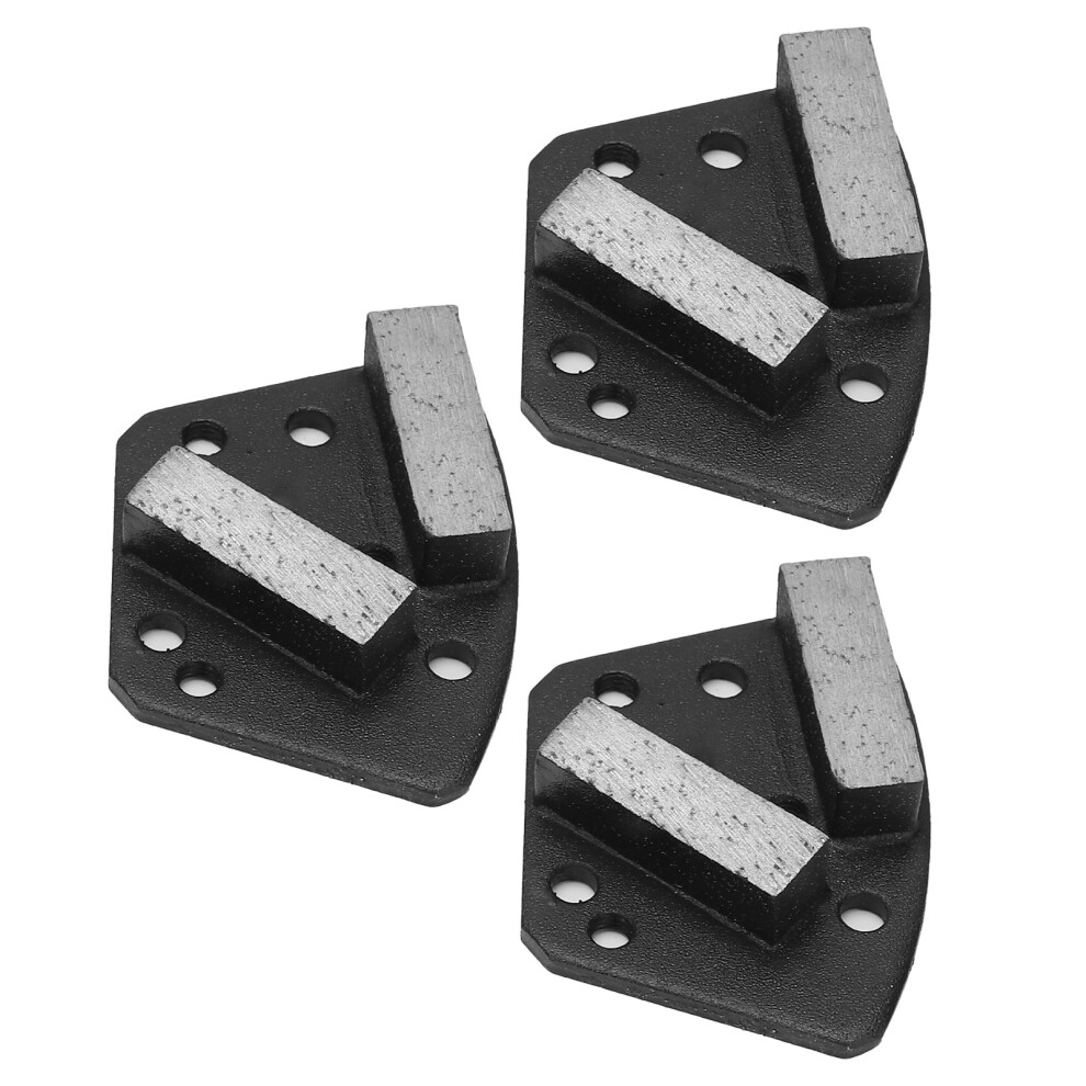 3Pcs Diamond Trapezoid Grinding Shoes Black