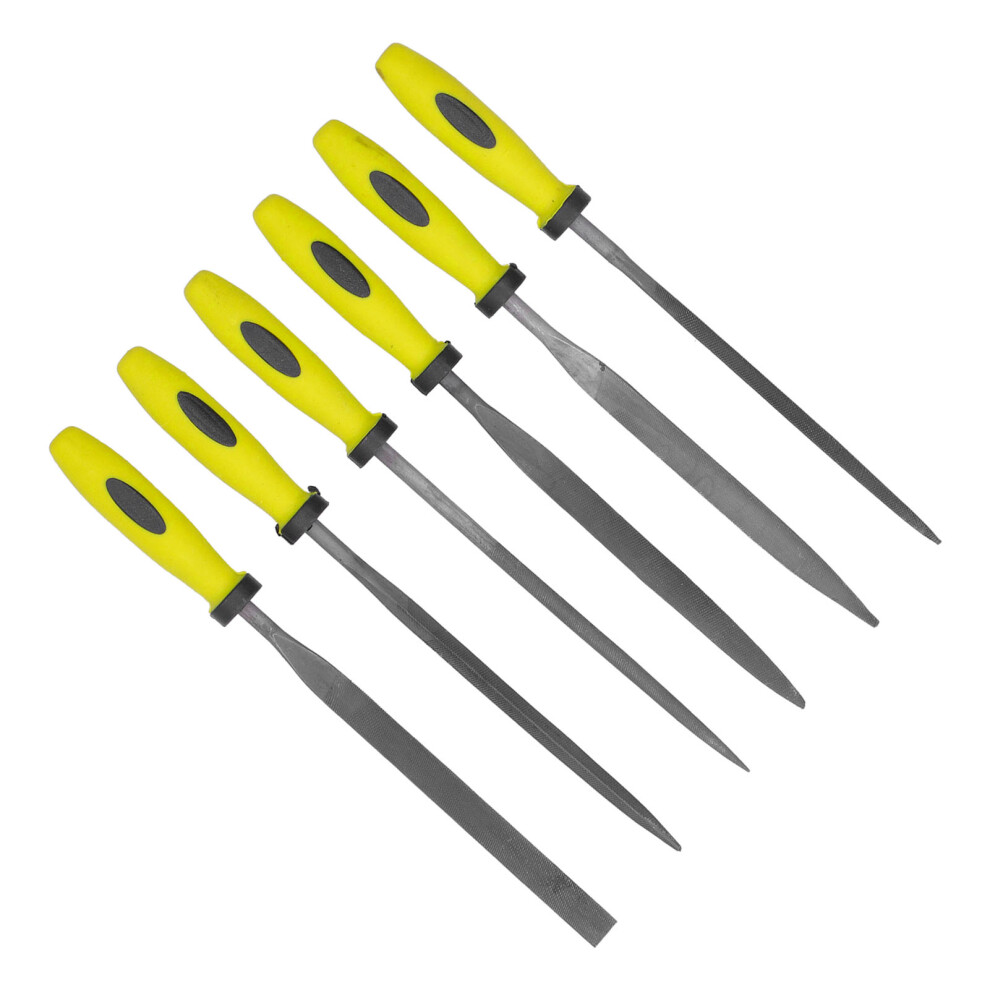 6Pc File Set Pointed Square Round