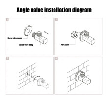 304 Stainless Steel Black Angle Valve