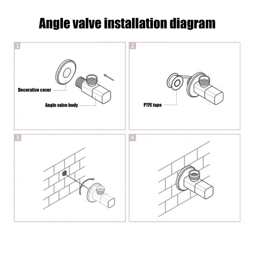 304 Stainless Steel Black Angle Valve