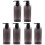 6Pcs Black Plastic Pump Lotion Containers Refillable Shampoo Bottles 1