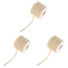 3Rouleaux Rubans Accessoires Beige Parfaits Pour Cadeaux VĂŞtements
