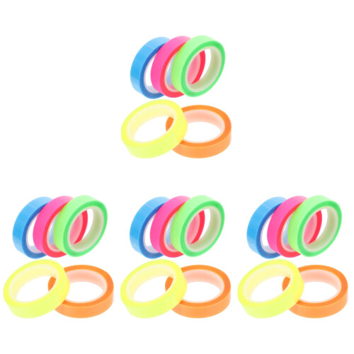 20Rouleaux De Marque-Pages Autocollants Pet Multicolores Pour