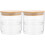 2Ensembles Boîtes En Verre Couvercles Pour Café Snacks 1