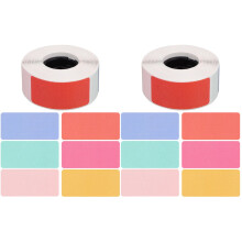 2Rouleaux Labels Thermiques Résistants Autocollants Couleurs Assorties