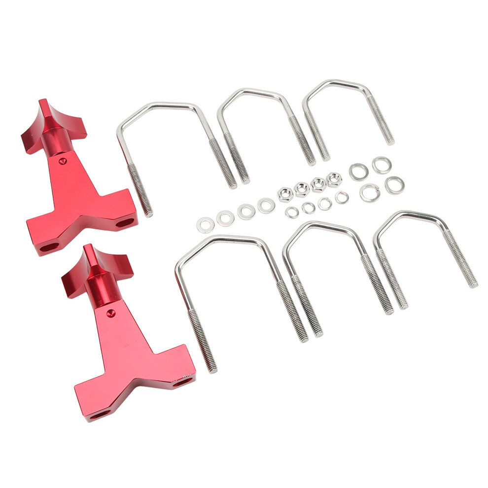 6061 Billet Aluminium Jack Tube Mount Red 7444352844456